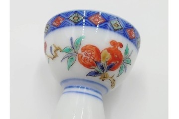 十三代 酒井田柿右衛門　染錦　花実地文が上品な酒器セット　共箱付き　(R-085877)