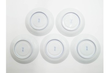 宮内庁御用達　深川製磁　瑠璃葡萄が優美な有田焼のコーヒーカップ&ソーサー6客セット　共箱付き　(R-085879)