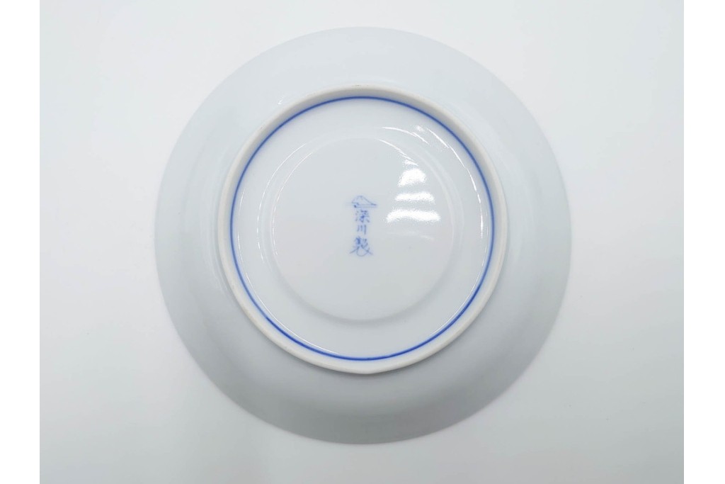 宮内庁御用達　深川製磁　瑠璃葡萄が優美な有田焼のコーヒーカップ&ソーサー6客セット　共箱付き　(R-085879)