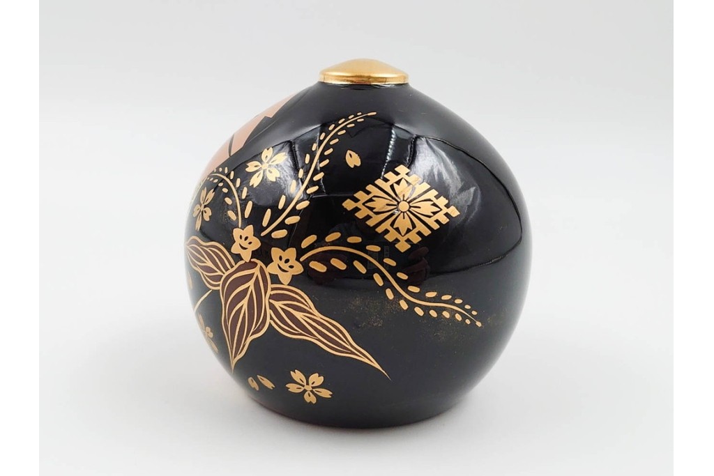 山口県特産　貞峰作　穏やかな表情が親しみ深い大内人形の雛人形2点セット　共箱付き　(R-085880)