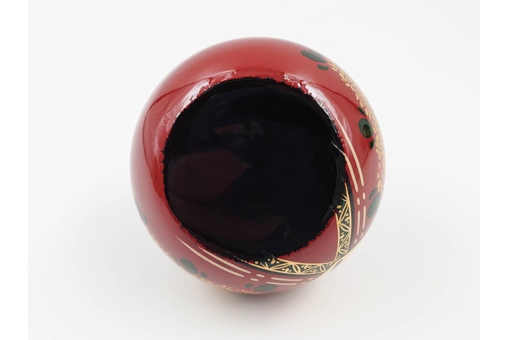 山口県特産　貞峰作　穏やかな表情が親しみ深い大内人形の雛人形2点セット　共箱付き　(R-085880)