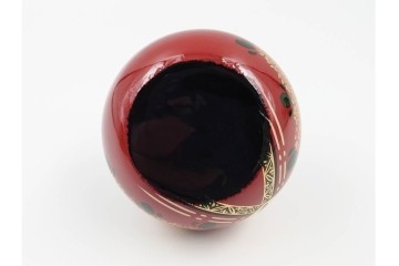 山口県特産　貞峰作　穏やかな表情が親しみ深い大内人形の雛人形2点セット　共箱付き　(R-085880)