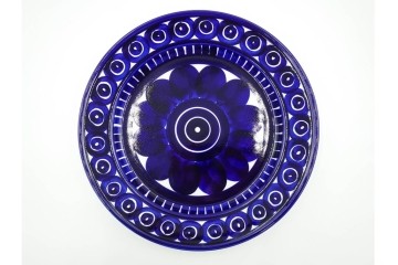 フィンランド　ARABIA(アラビア)　Valencia(バレンシア)　Ulla Procope(ウラ・プロコッペ)　約33cm　一つ一つ丁寧に絵付けされた意匠が美しいプレート　外箱付き　(R-085882)