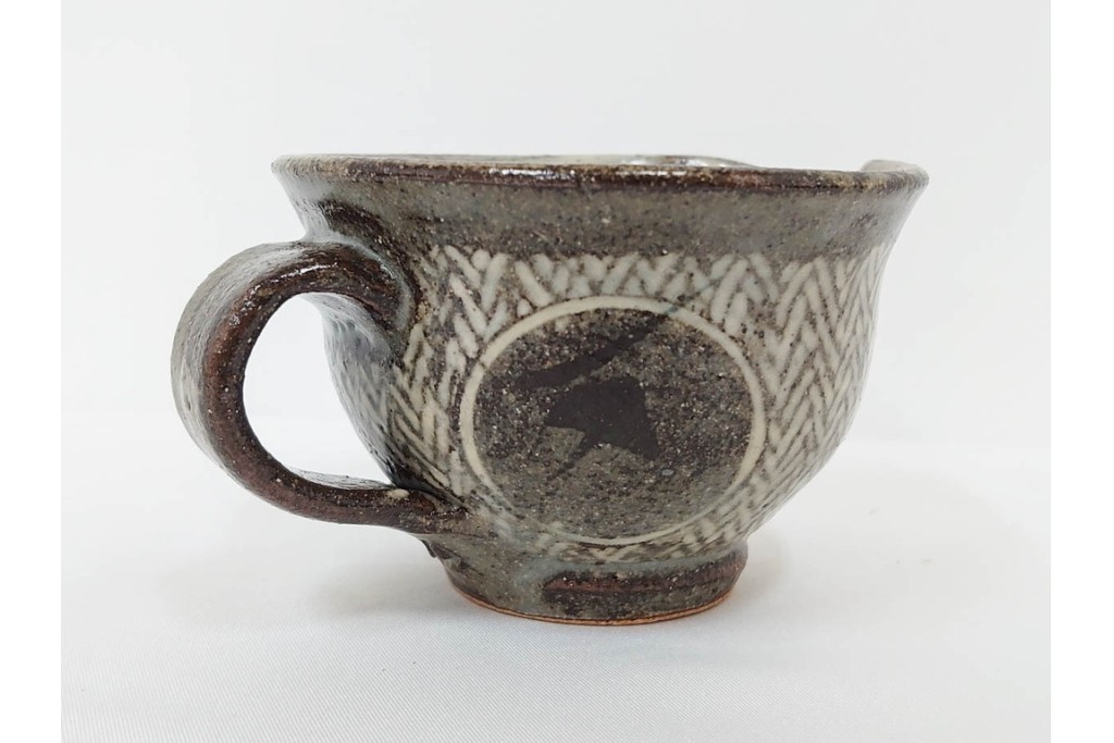 人間国宝 島岡達三　象嵌の意匠が味わい深いコーヒーセット　共箱付き　(R-085884)