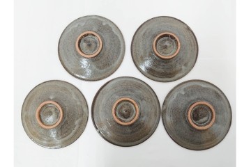 人間国宝 島岡達三　象嵌の意匠が味わい深いコーヒーセット　共箱付き　(R-085884)