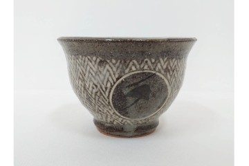 人間国宝 島岡達三　象嵌の意匠が味わい深いコーヒーセット　共箱付き　(R-085884)