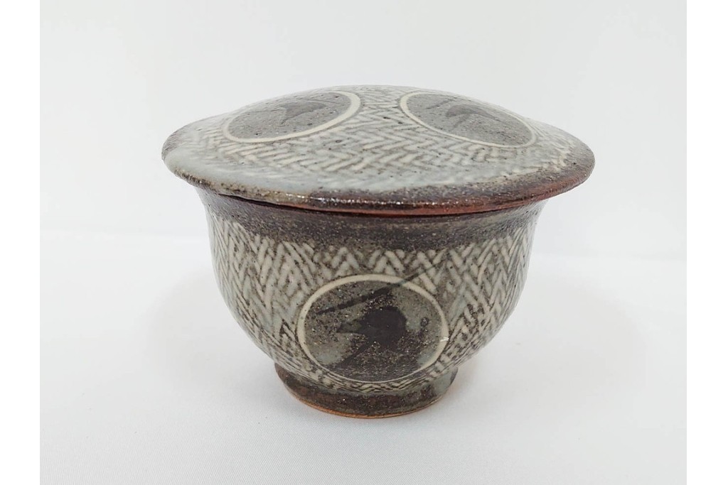 人間国宝 島岡達三　象嵌の意匠が味わい深いコーヒーセット　共箱付き　(R-085884)