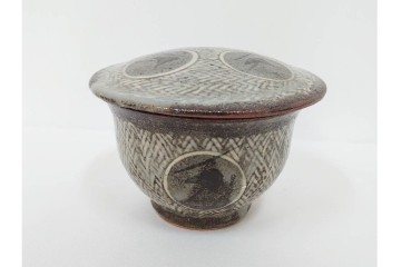 人間国宝 島岡達三　象嵌の意匠が味わい深いコーヒーセット　共箱付き　(R-085884)