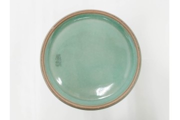 韓国人間文化財(人間国宝)　柳海剛(柳根瀅)　高麗青磁　象嵌　高さ約37㎝　雲鶴文を配した格調高い梅瓶　共箱付き　(R-085885)