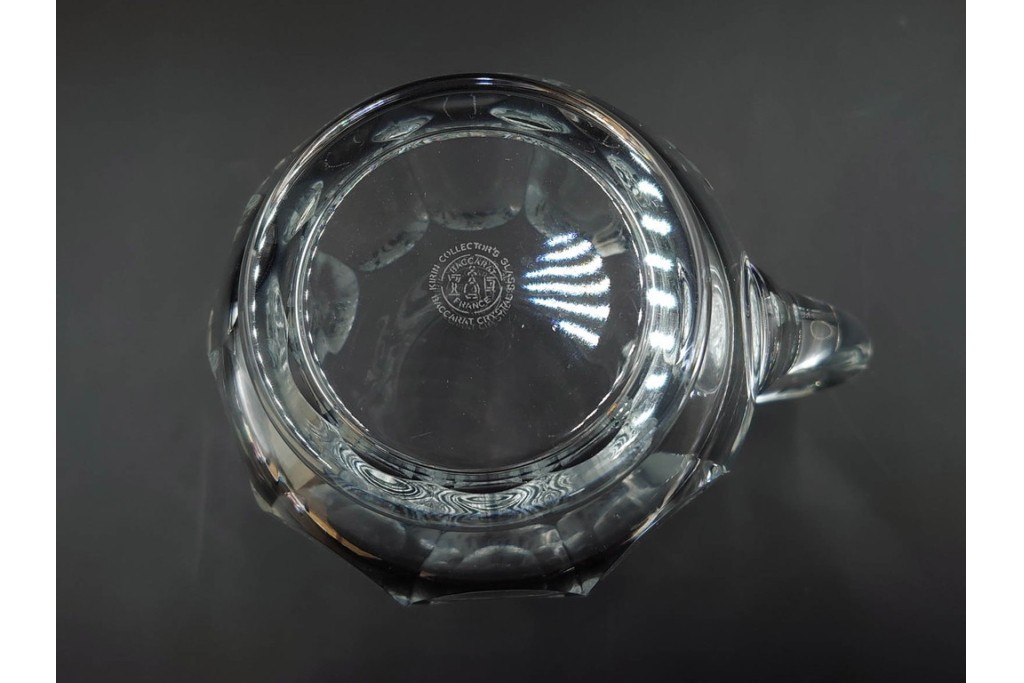 フランス　1981年　Baccarat(バカラ)　キリンビアマグコレクション　コレクターズグラス　鳳凰と草花のデザインが優美なビアマグ　 外箱・ネーム付き　(R-085895)