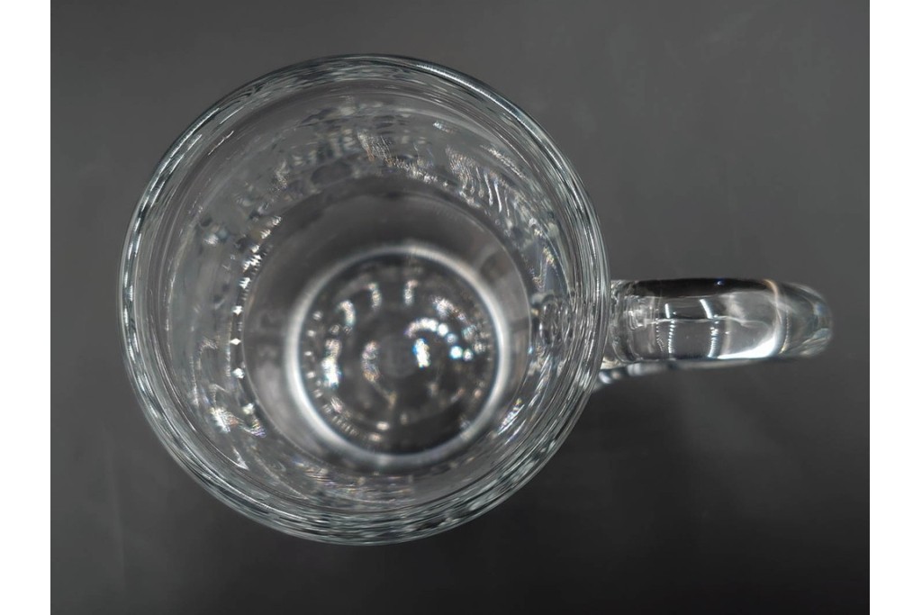 フランス　1981年　Baccarat(バカラ)　キリンビアマグコレクション　コレクターズグラス　鳳凰と草花のデザインが優美なビアマグ　 外箱・ネーム付き　(R-085895)