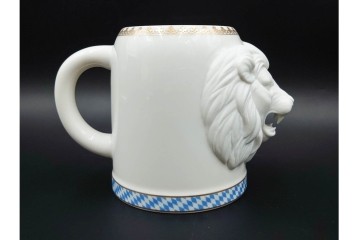 ドイツ　1994年　HUTSCHENREUTHER(フッチェンロイター)　キリンビアマグコレクション　迫力ある獅子の造形が目を引くビアマグ　外箱付き　(R-085896)