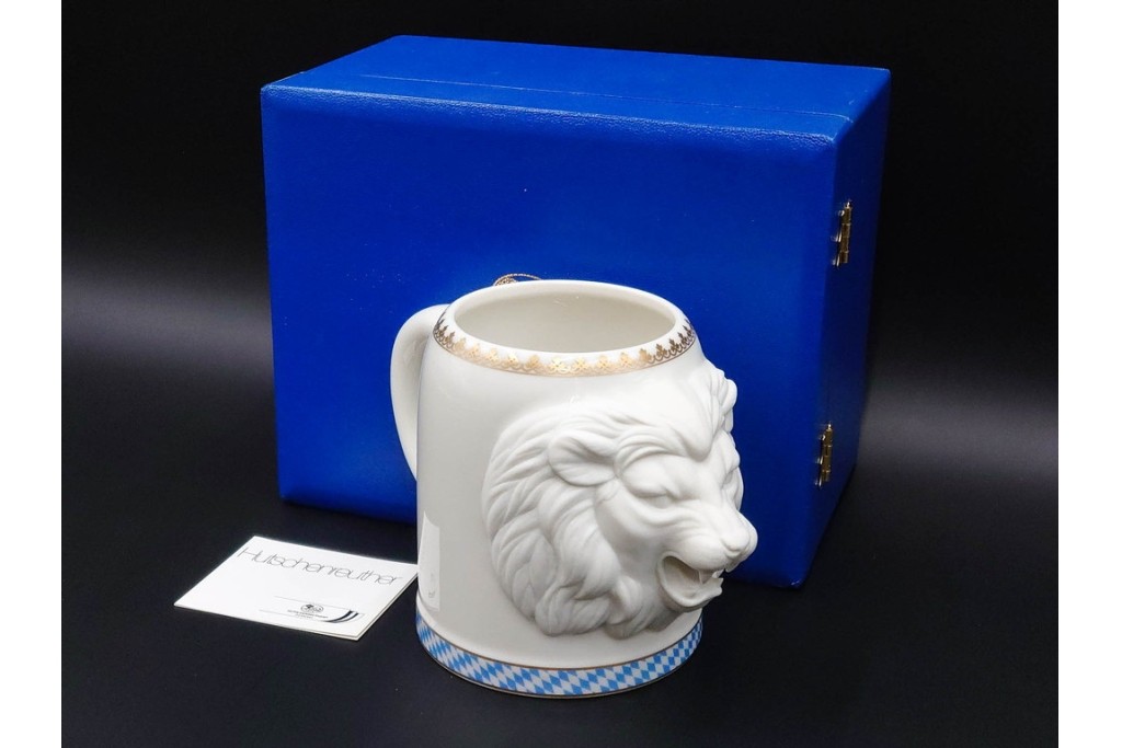 ドイツ　1994年　HUTSCHENREUTHER(フッチェンロイター)　キリンビアマグコレクション　迫力ある獅子の造形が目を引くビアマグ　外箱付き　(R-085896)