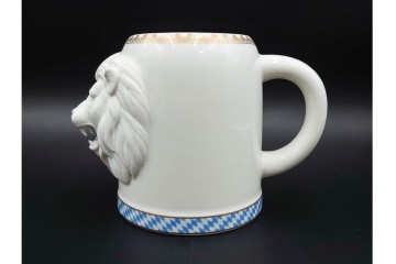ドイツ　1994年　HUTSCHENREUTHER(フッチェンロイター)　キリンビアマグコレクション　迫力ある獅子の造形が目を引くビアマグ　外箱付き　(R-085896)