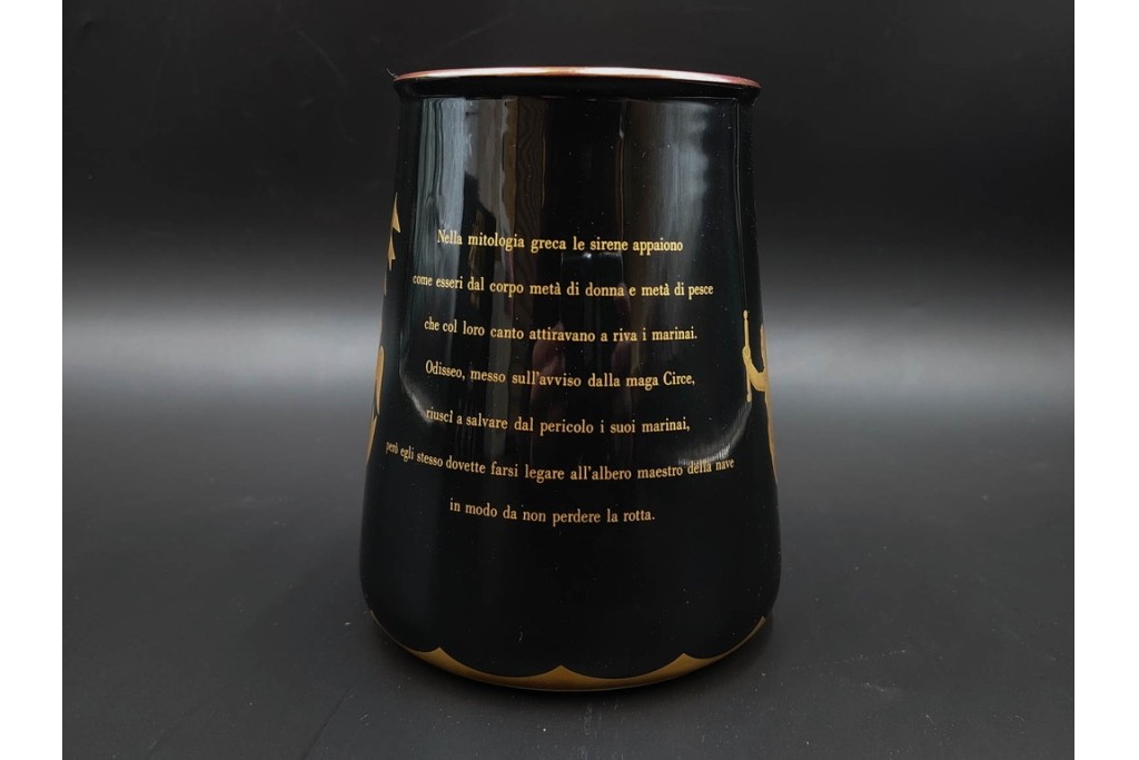 イタリア　1995年　Richard Ginori(リチャードジノリ)　キリンビアマグコレクション　古典神話のセイレーンが描かれたビアマグ　外箱付き　(R-085897)