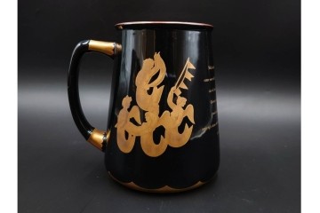 イタリア　1995年　Richard Ginori(リチャードジノリ)　キリンビアマグコレクション　古典神話のセイレーンが描かれたビアマグ　外箱付き　(R-085897)