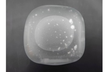 ガラス工芸家 藤田喬平　霧氷のような表情が美しい手吹のコップ6客セット　共箱付き　(R-085898)