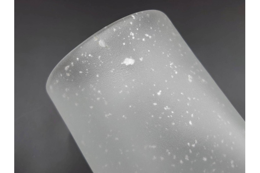 ガラス工芸家 藤田喬平　霧氷のような表情が美しい手吹のコップ6客セット　共箱付き　(R-085898)