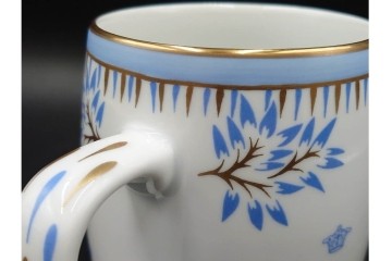 スウェーデン　1996年　Rorstrand(ロールストランド)　キリンビアマグコレクション　グリプスホルム　クラウンモチーフが上品なビアマグ　外箱付き　(R-085899)