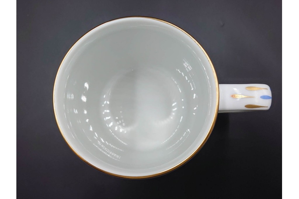 スウェーデン　1996年　Rorstrand(ロールストランド)　キリンビアマグコレクション　グリプスホルム　クラウンモチーフが上品なビアマグ　外箱付き　(R-085899)