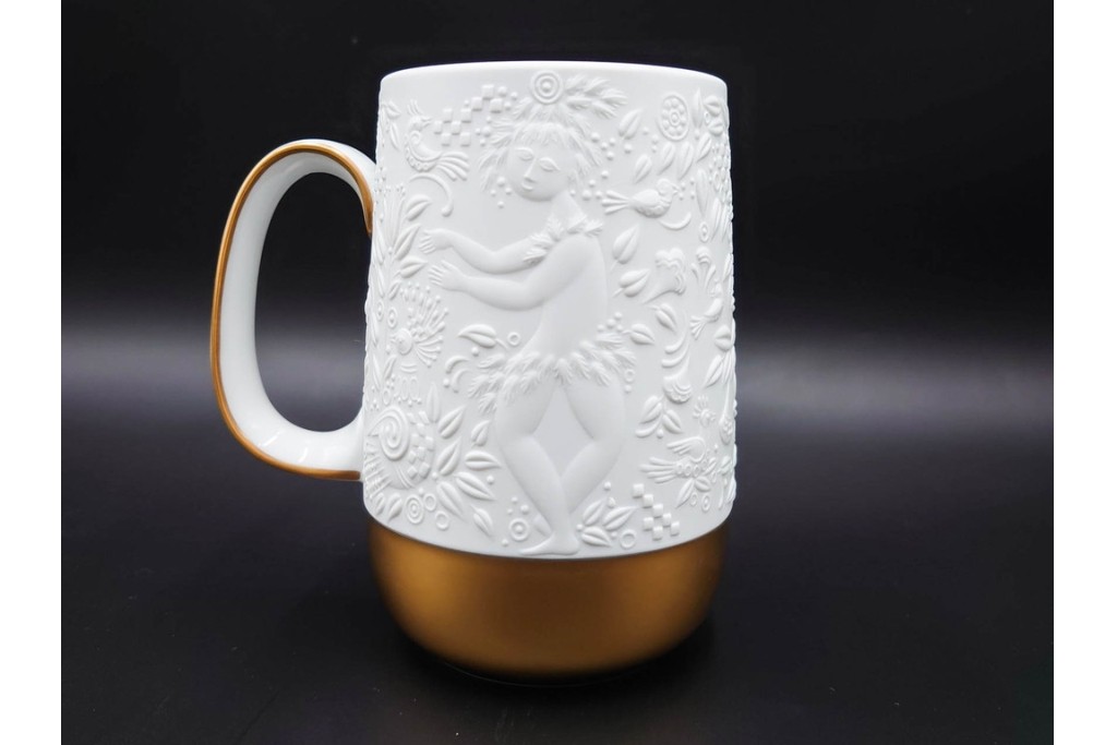 ドイツ　1997年　Rosenthal(ローゼンタール)　キリンビアマグコレクション　魔笛　立体的なレリーフ装飾が魅力のビアマグ　外箱付き　(R-085900)