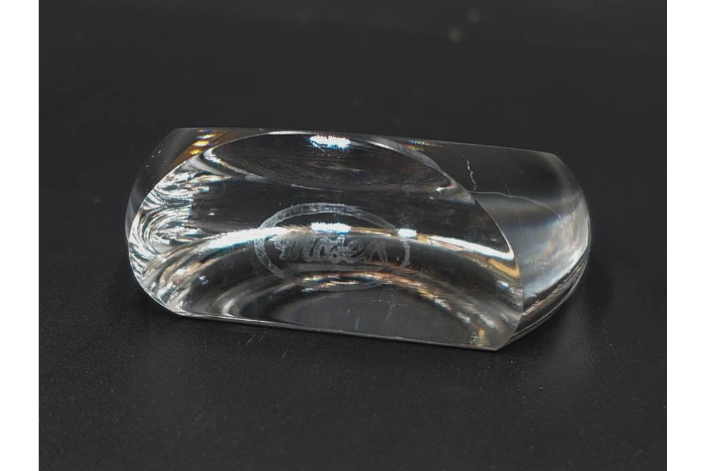 チェコスロバキア/チェコ　Moser(モーゼル)　キリンビアマグコレクション　コレクターズグラス　カットデザインが美しいビアマグ2客セット　外箱・ネーム付き　(R-085901)