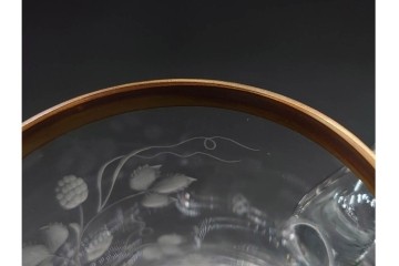 チェコスロバキア/チェコ　Moser(モーゼル)　キリンビアマグコレクション　コレクターズグラス　カットデザインが美しいビアマグ2客セット　外箱・ネーム付き　(R-085901)