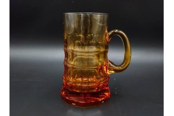 チェコスロバキア/チェコ　Moser(モーゼル)　キリンビアマグコレクション　コレクターズグラス　カットデザインが美しいビアマグ2客セット　外箱・ネーム付き　(R-085901)