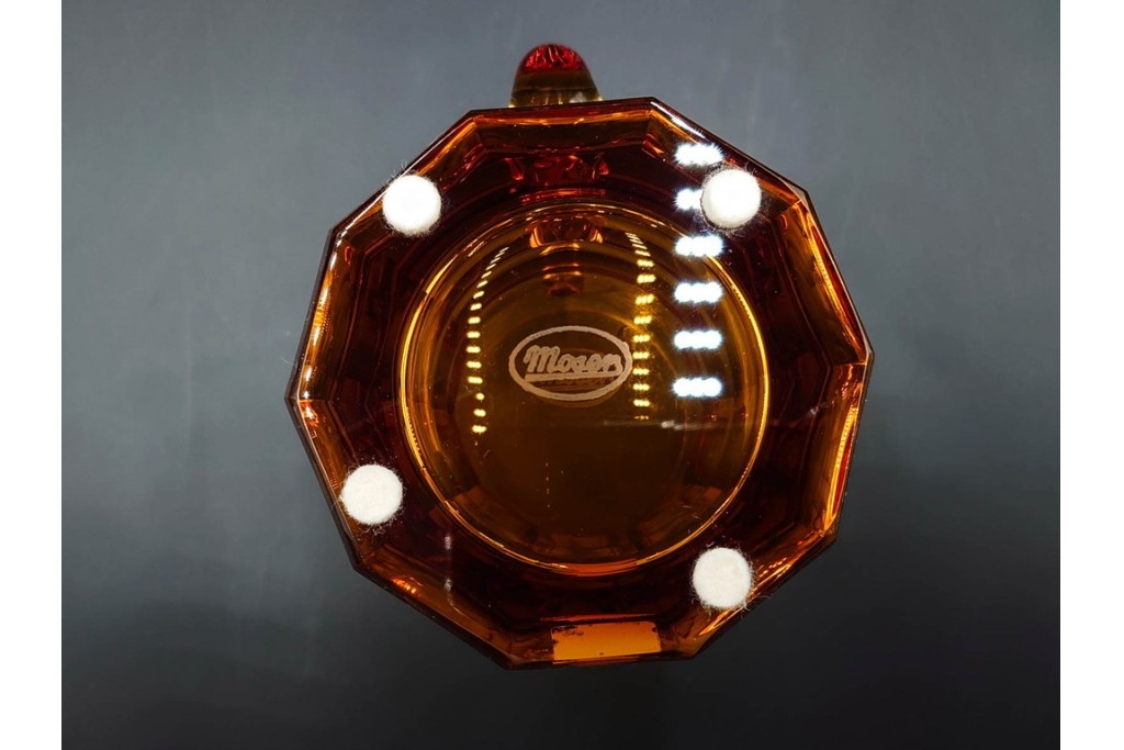 チェコスロバキア/チェコ　Moser(モーゼル)　キリンビアマグコレクション　コレクターズグラス　カットデザインが美しいビアマグ2客セット　外箱・ネーム付き　(R-085901)