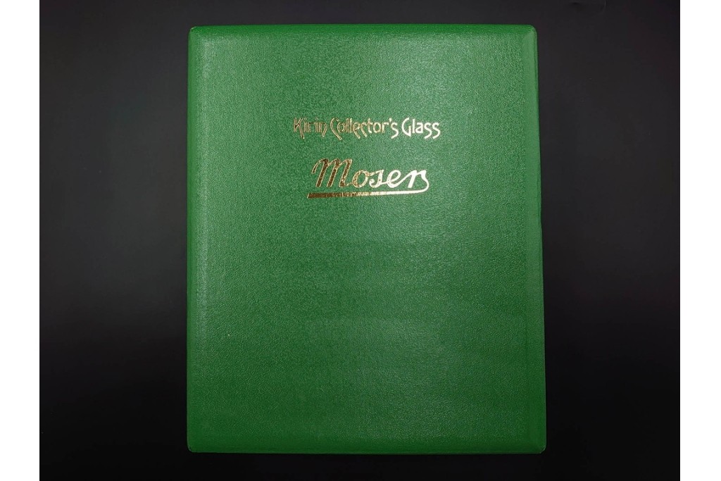 チェコスロバキア/チェコ　Moser(モーゼル)　キリンビアマグコレクション　コレクターズグラス　カットデザインが美しいビアマグ2客セット　外箱・ネーム付き　(R-085901)