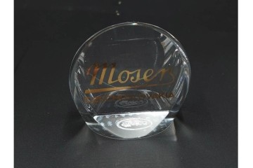 チェコスロバキア/チェコ　Moser(モーゼル)　キリンビアマグコレクション　コレクターズグラス　カットデザインが美しいビアマグ2客セット　外箱・ネーム付き　(R-085901)