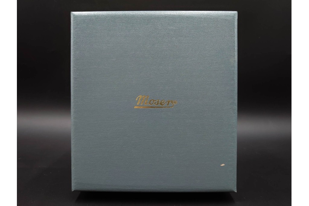 チェコスロバキア/チェコ　Moser(モーゼル)　キリンビアマグコレクション　コレクターズグラス　カットデザインが美しいビアマグ2客セット　外箱・ネーム付き　(R-085901)