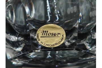 チェコスロバキア/チェコ　Moser(モーゼル)　キリンビアマグコレクション　コレクターズグラス　カットデザインが美しいビアマグ2客セット　外箱・ネーム付き　(R-085901)