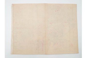 真作　暁山　「草木華鳥図会」　孔雀に雀・蝶など多彩な鳥虫草木花を描いた木版画6枚セット　(R-085908)