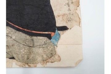 真作　歌川国芳(一勇斎、朝桜楼)　「名高百勇伝」　新田義貞・畠山重忠・源義経・平重盛らを描いた木版画の浮世絵10枚セット　(R-085909)