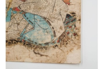 真作　歌川国芳(一勇斎、朝桜楼)　「名高百勇伝」　新田義貞・畠山重忠・源義経・平重盛らを描いた木版画の浮世絵10枚セット　(R-085909)