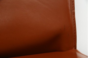 中古　Cassina(カッシーナ)　412 CAB(キャブ)　MARIO BELLINI(マリオ・ベリーニ)　端正なフォルムが魅力のアームレスチェア3脚　セット現行定価約90万円相当　(R-085910)