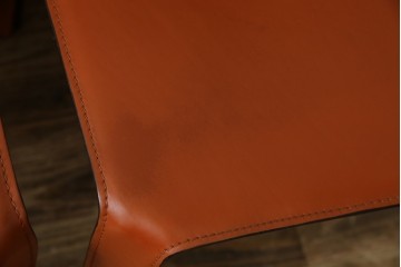 中古　Cassina(カッシーナ)　412 CAB(キャブ)　MARIO BELLINI(マリオ・ベリーニ)　端正なフォルムが魅力のアームレスチェア3脚　セット現行定価約90万円相当　(R-085910)