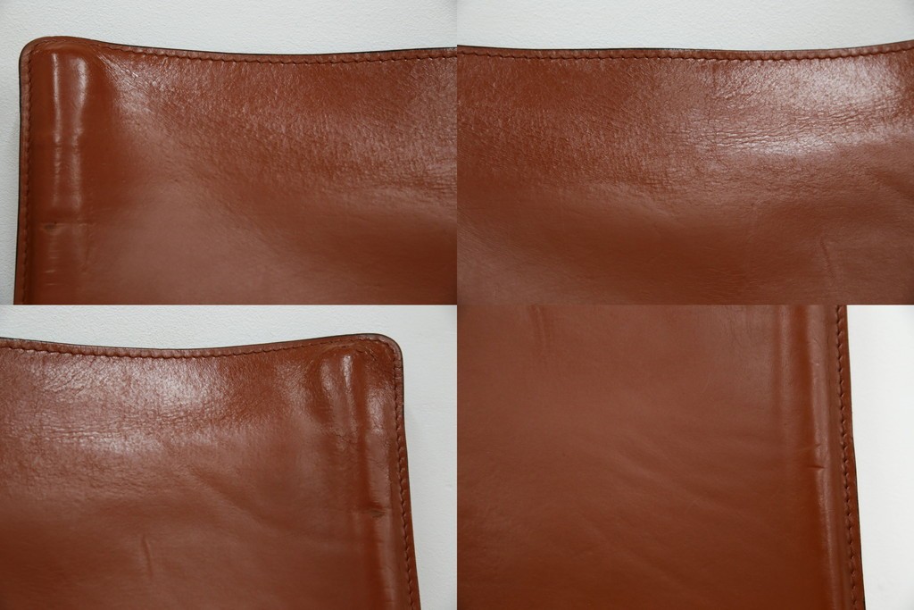 中古　Cassina(カッシーナ)　412 CAB(キャブ)　MARIO BELLINI(マリオ・ベリーニ)　端正なフォルムが魅力のアームレスチェア3脚　セット現行定価約90万円相当　(R-085910)