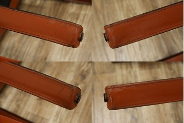 中古　Cassina(カッシーナ)　412 CAB(キャブ)　MARIO BELLINI(マリオ・ベリーニ)　端正なフォルムが魅力のアームレスチェア3脚　セット現行定価約90万円相当　(R-085910)