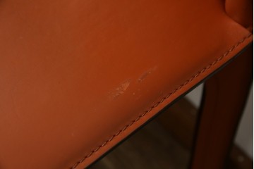 中古　Cassina(カッシーナ)　412 CAB(キャブ)　MARIO BELLINI(マリオ・ベリーニ)　端正なフォルムが魅力のアームレスチェア3脚　セット現行定価約90万円相当　(R-085910)