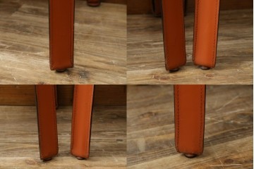 中古　Cassina(カッシーナ)　412 CAB(キャブ)　MARIO BELLINI(マリオ・ベリーニ)　端正なフォルムが魅力のアームレスチェア3脚　セット現行定価約90万円相当　(R-085910)