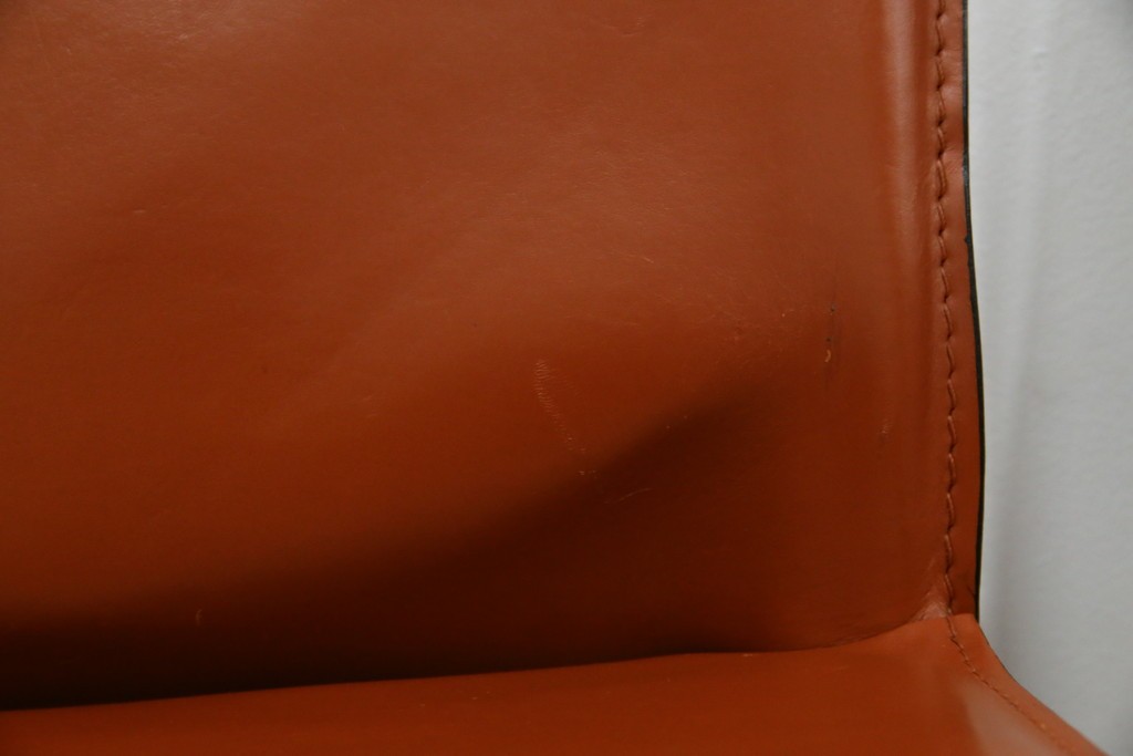 中古　Cassina(カッシーナ)　412 CAB(キャブ)　MARIO BELLINI(マリオ・ベリーニ)　端正なフォルムが魅力のアームレスチェア3脚　セット現行定価約90万円相当　(R-085910)