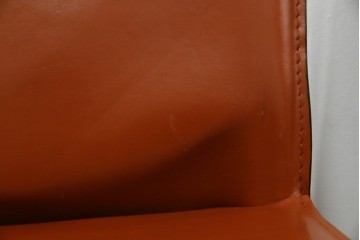 中古　Cassina(カッシーナ)　412 CAB(キャブ)　MARIO BELLINI(マリオ・ベリーニ)　端正なフォルムが魅力のアームレスチェア3脚　セット現行定価約90万円相当　(R-085910)