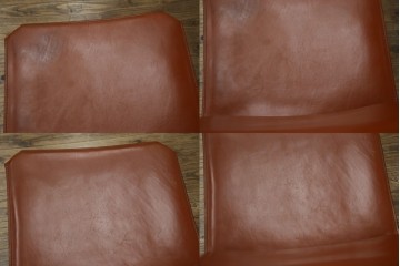 中古　Cassina(カッシーナ)　412 CAB(キャブ)　MARIO BELLINI(マリオ・ベリーニ)　端正なフォルムが魅力のアームレスチェア3脚　セット現行定価約90万円相当　(R-085910)