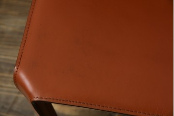 中古　Cassina(カッシーナ)　412 CAB(キャブ)　MARIO BELLINI(マリオ・ベリーニ)　端正なフォルムが魅力のアームレスチェア3脚　セット現行定価約90万円相当　(R-085910)