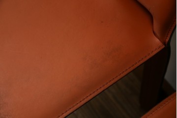 中古　Cassina(カッシーナ)　412 CAB(キャブ)　MARIO BELLINI(マリオ・ベリーニ)　端正なフォルムが魅力のアームレスチェア3脚　セット現行定価約90万円相当　(R-085910)