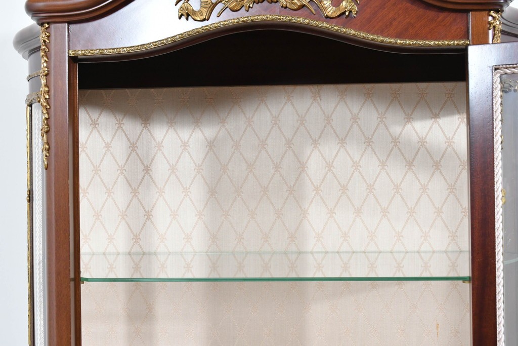 中古　美品　スペイン製　絵画装飾が優雅なキュリオケース　(R-085912)