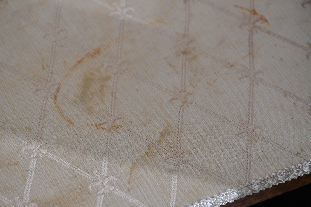 中古　美品　スペイン製　絵画装飾が優雅なキュリオケース　(R-085912)