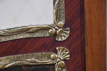 中古　美品　スペイン製　絵画装飾が優雅なキュリオケース　(R-085912)